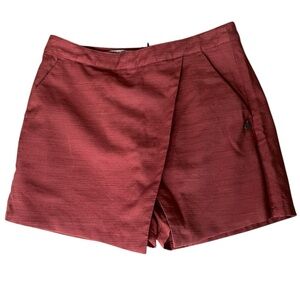 Maison Scotch Sahara Social Faux Wrap Skort Shorts, Rust, 1